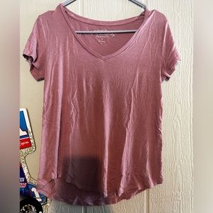 (3) American Eagle Super Soft V-Neck Tees